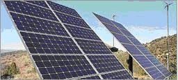 Гибридная фотоэлектрическая-ветряная солнечная электростанция